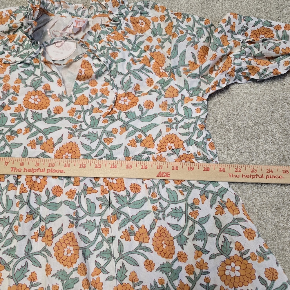 Victoria Dunn Womens Floral Knee Length Dress Sz L Spring Boho NWT - Picture 4 of 8
